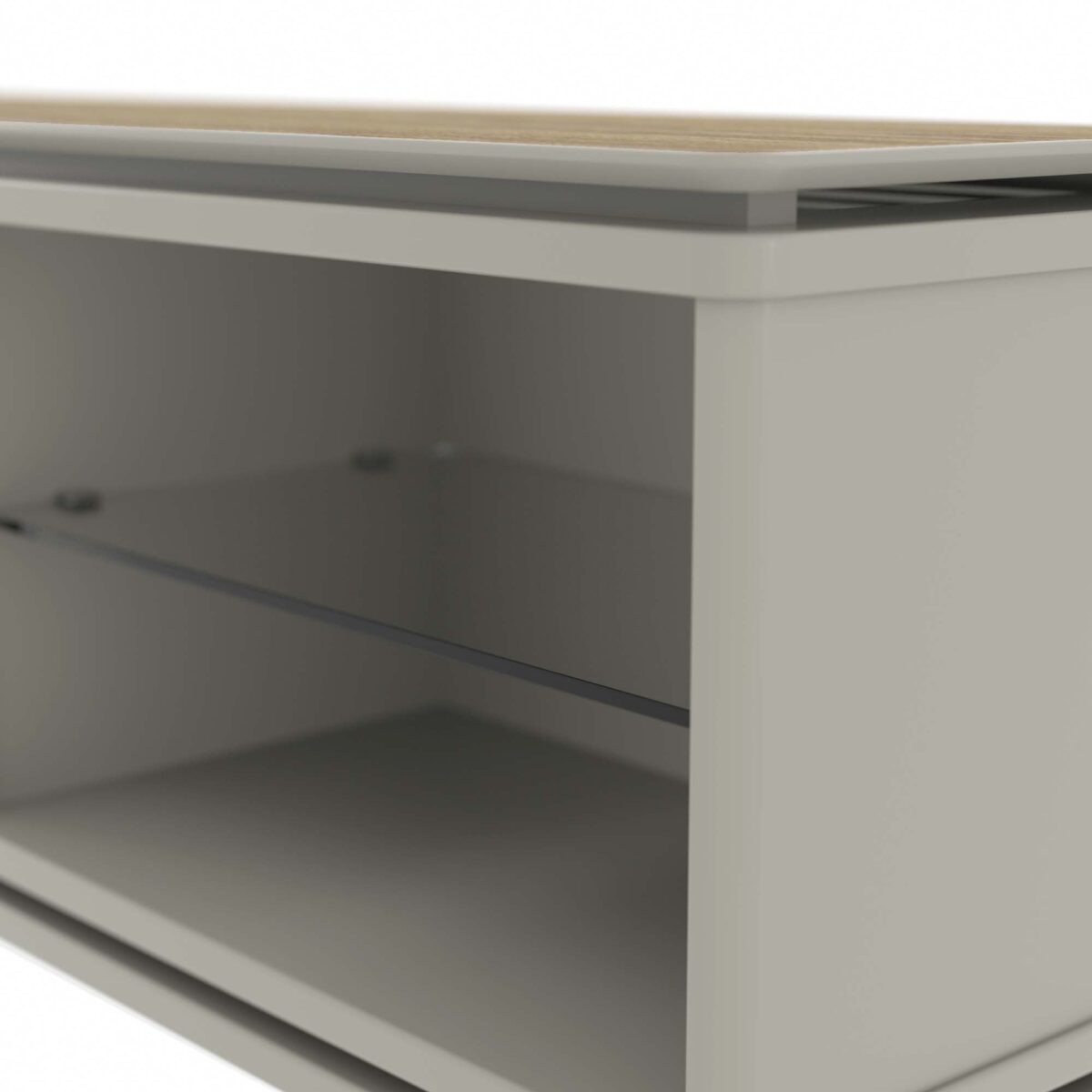 Rack Lewis - Grigio c/ Freijó | Aprimore Móveis e Decoração