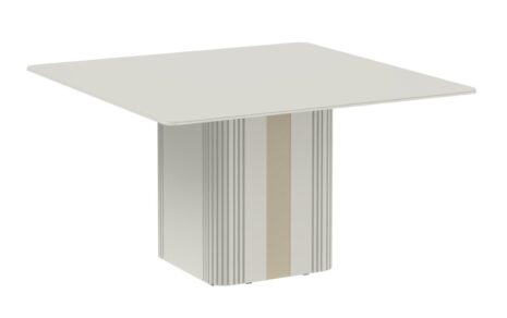 Mesa de Jantar Liege - Off-White c/ Campanhe - Quadrada 135 cm