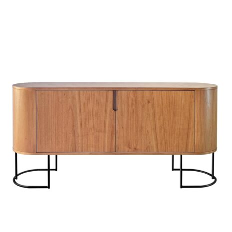 buffet-curvado-2-portas-moderno-lamina-de-madeira-preto