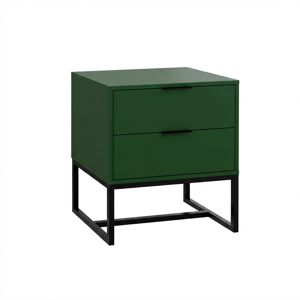 Criado-mudo-2-gavetas-verde-preto