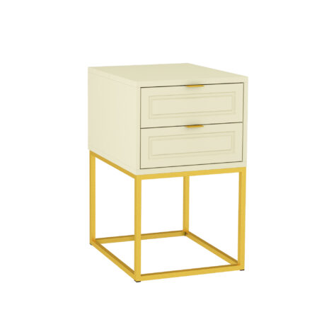 criado-mudo-bege-duas-gavetas-dourado-puxador-classic