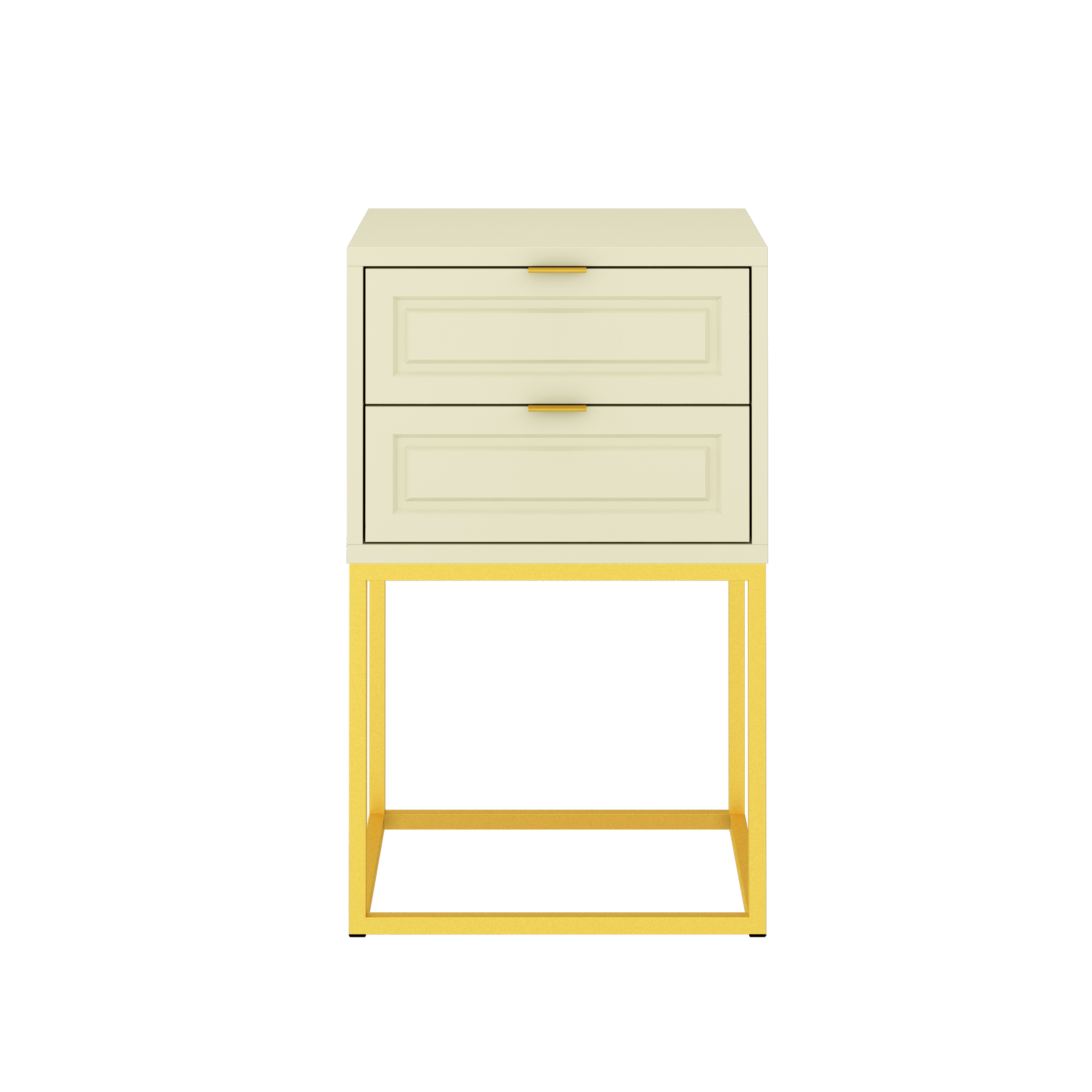 Mesa de Cabeceira Nina 40x65cm – Frapê e Dourado