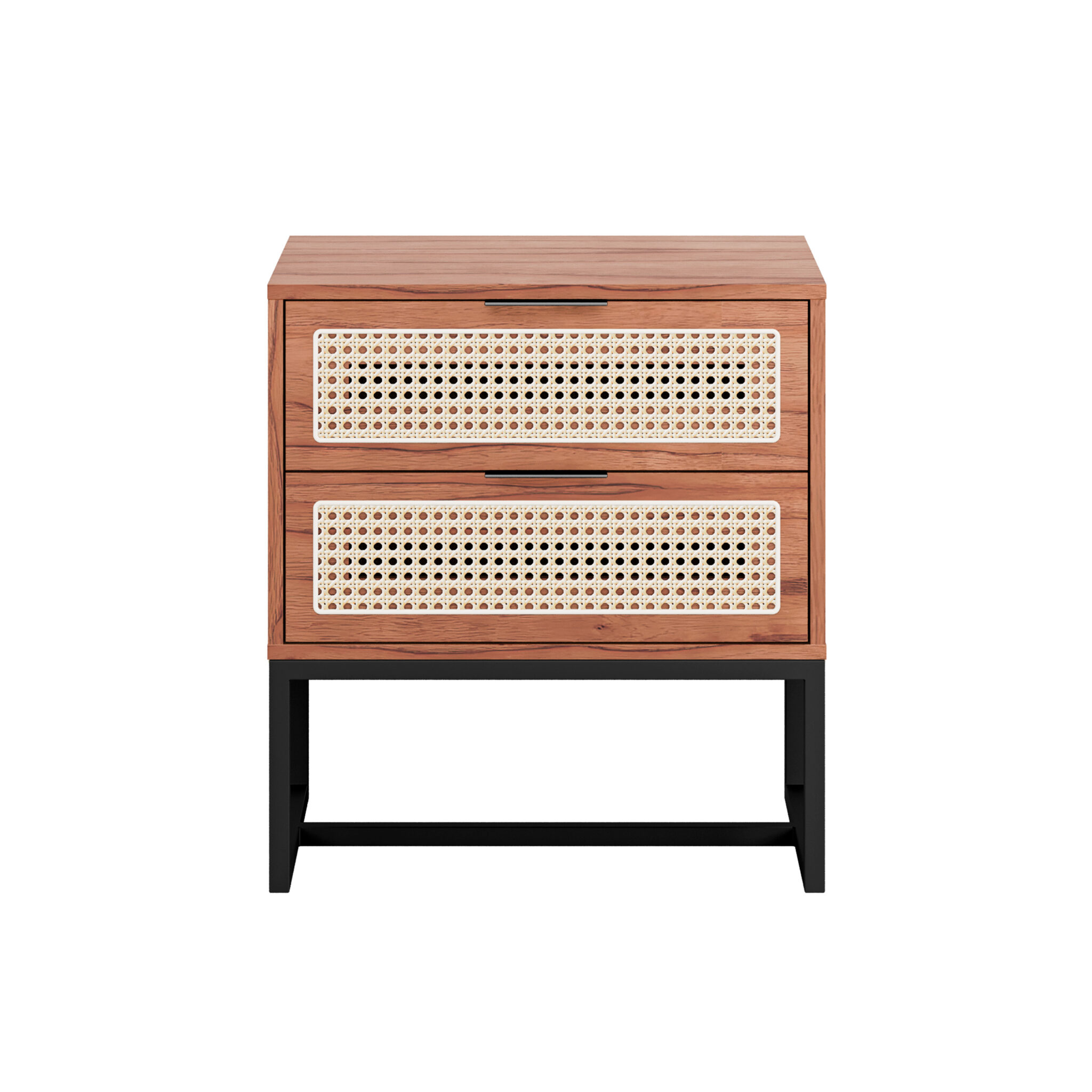 Mesa de Cabeceira Sevilha c/ Palha Indiana – Castanho e Preto