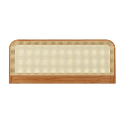Cabeceira Sevilha Curvada c/ Palha Indiana - 160 x 65cm - Castanho