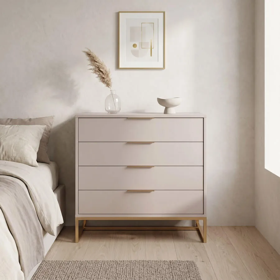 Cômoda Iron 4 Gavetas 90 x 50 x 88cm - Laqueada - Imagem 2