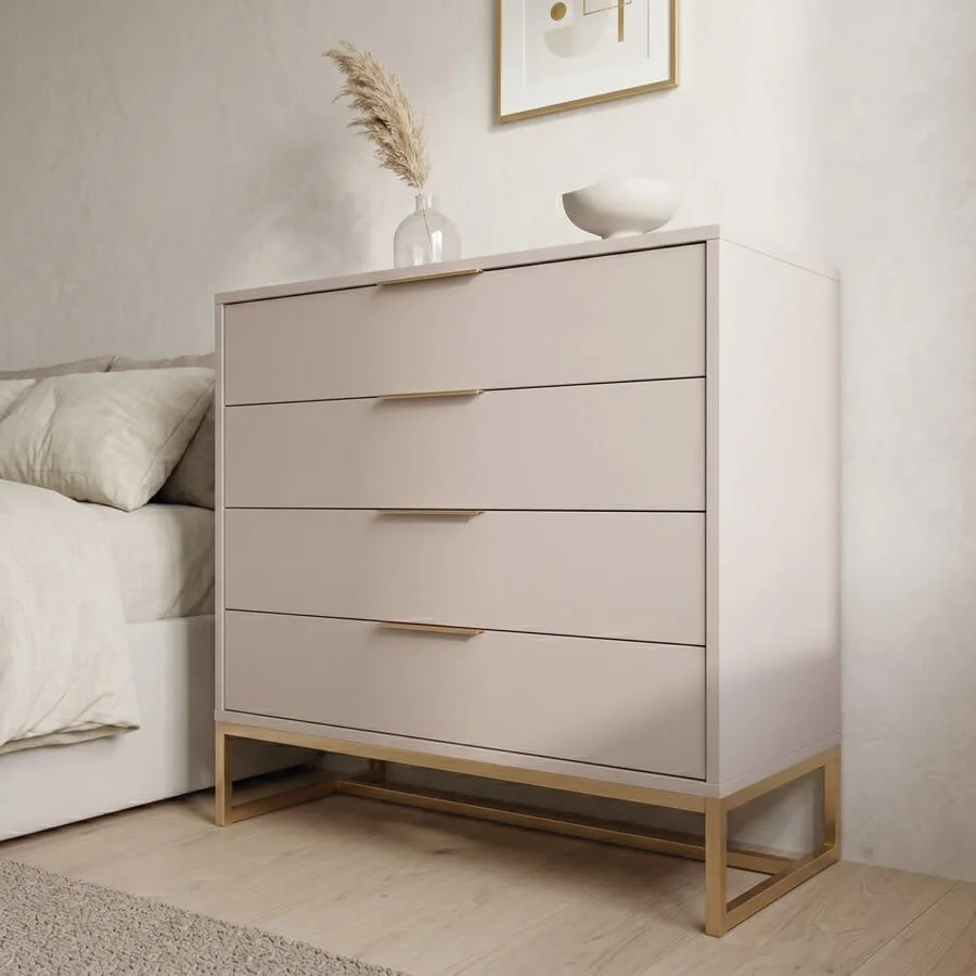 Cômoda Iron 4 Gavetas 90 x 50 x 88cm - Laqueada - Imagem 4