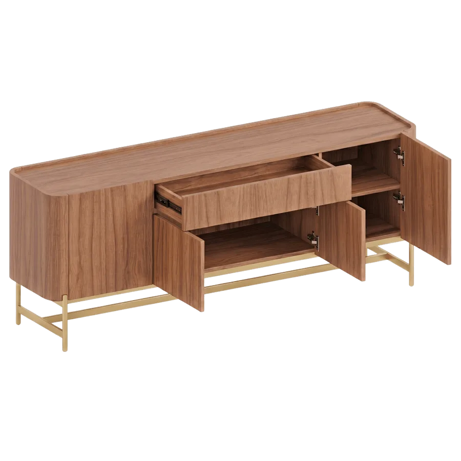 Buffet Bold 194 x 45 x 75cm – Lâmina de Madeira Carvalho Natural
