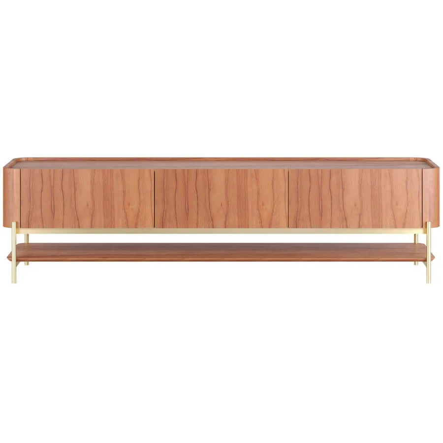 Rack Bold 3 gavetas - Lâmina de Madeira Carvalho Natural