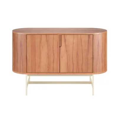 Buffet Curvo Elipse 120cm - Castanho e Champanhe