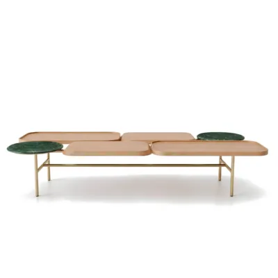 Mesa de Centro Maranhão – Lâmina de Carvalho e Pedra Natural