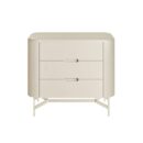 Mesa de Cabeceira Flow 3 gavetas 70cm - Frapê - Frapê a pronta entrega