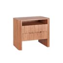 Mesa de Cabeceira Flow com Nicho - Castanho