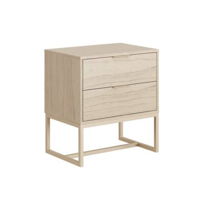 Mesa de Cabeceira Iron 2 gavetas 55cm - Champanhe - Champanhe