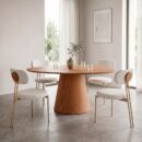 Mesa de Jantar Cone Orgânica 120cm - Castanho