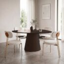 Mesa de Jantar Cone Orgânica 120cm - Ébano