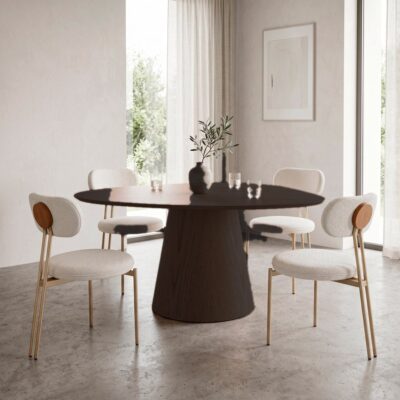 Mesa de Jantar Cone Orgânica 120cm - Ébano