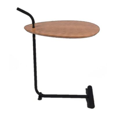 Mesa Lateral Orgânica Elipse - Castanho - Preto