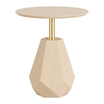 Mesa Lateral Rock 62cm - Champanhe - Dourado