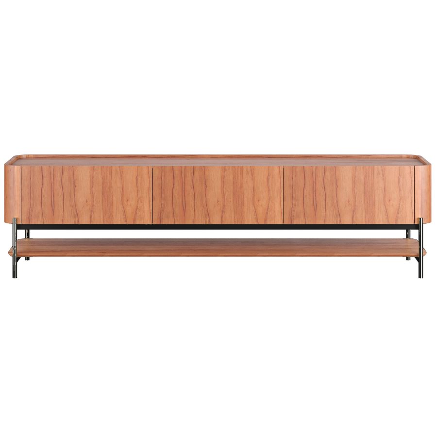 Rack Bold 3 gavetas 194cm - Castanho - Preto