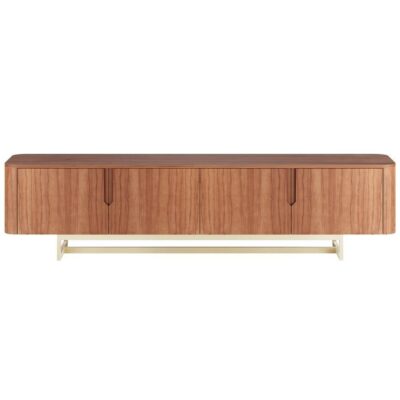 Rack Flow 4 portas 220cm - Castanho - Champanhe